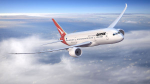 Boeing 787-9 in Qantas colours
